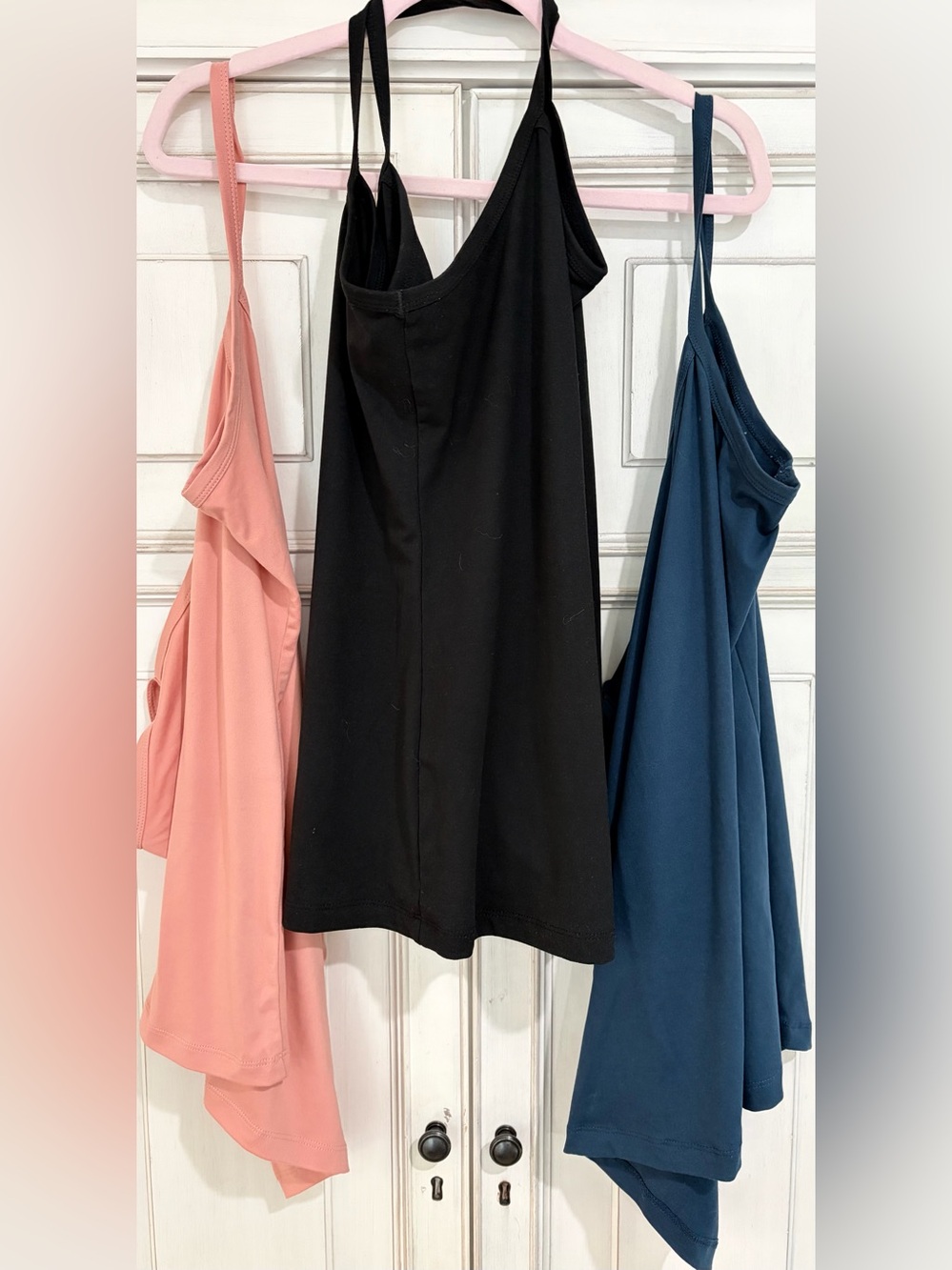 SET OF 3 LIKE NEW SZ L LuLaRoe camisoles Peach Black and Teal
